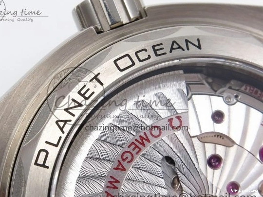 0227 Comfortable Planet Ocean 43.5mm SS VSF 1:1 Best Edition Black Orange Bezel Gray Dial on Nylon Strap A8900 Super Clone V 7730